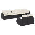 vidaXL Garden Sofa Set Black, Cream White