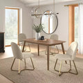 Cortland 5-Piece Fabric Mid-Century Modern Tapered Dining Set - iNSPIRE Q