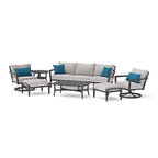 Venetia 7 Piece Sunbrella Outdoor Patio Motion Seating Set