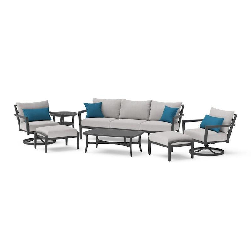 Venetia 7 Piece Sunbrella Outdoor Patio Motion Seating Set