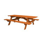 Table de pique-nique extérieure HomeRoots 94 en bois massif de séquoia avec trou pour parasol