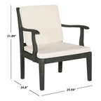 SAFAVIEH Outdoor Living Fresno Gris Ardoise Foncé 4 pièces - 48L x 25P x 32H
