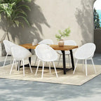 Ensemble de salle à manger d'extérieur 7 pièces en bois d'acacia Virella Christopher Knight Home