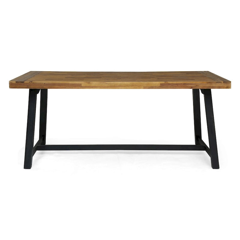 Ensemble de salle à manger d'extérieur 7 pièces en bois d'acacia Virella Christopher Knight Home
