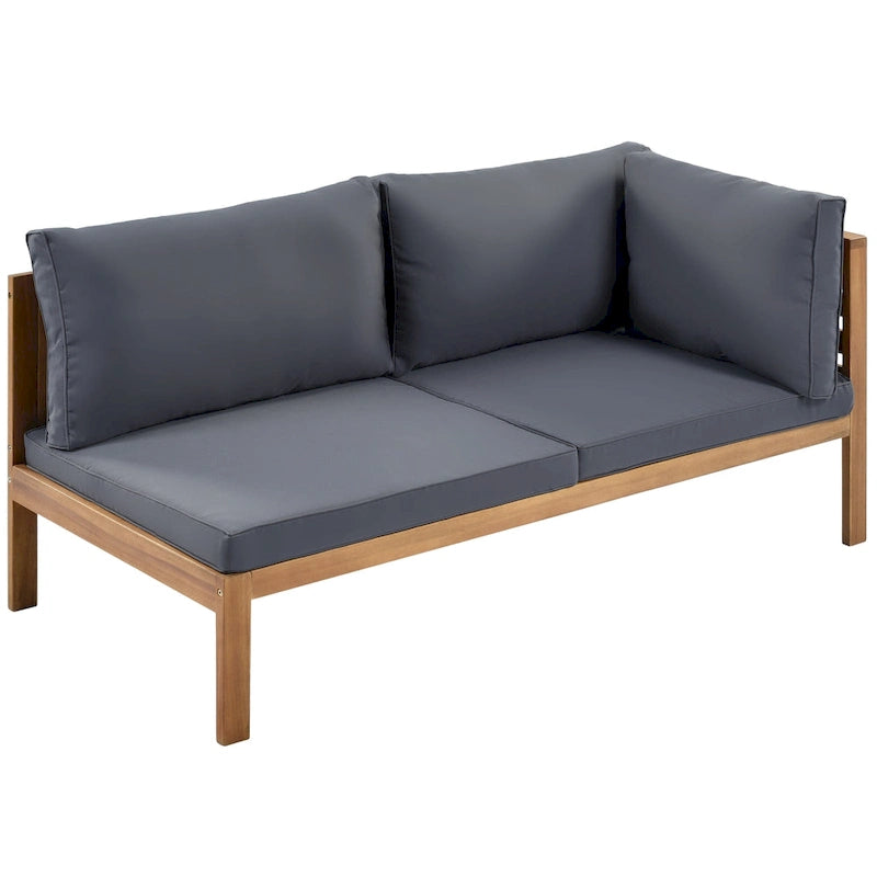 Ensembles de canapés d'angle de style campagnard français Miller Outdoor par GDFStudio