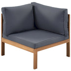 Ensembles de canapés d'angle de style campagnard français Miller Outdoor par GDFStudio