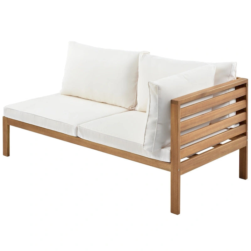 Ensembles de canapés d'angle de style campagnard français Miller Outdoor par GDFStudio