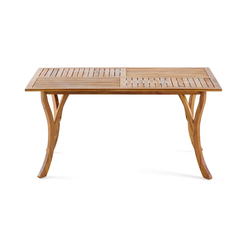 Ensemble de salle à manger d'extérieur 7 pièces en bois d'acacia Holomn avec chaises en corde par Christopher Knight Home