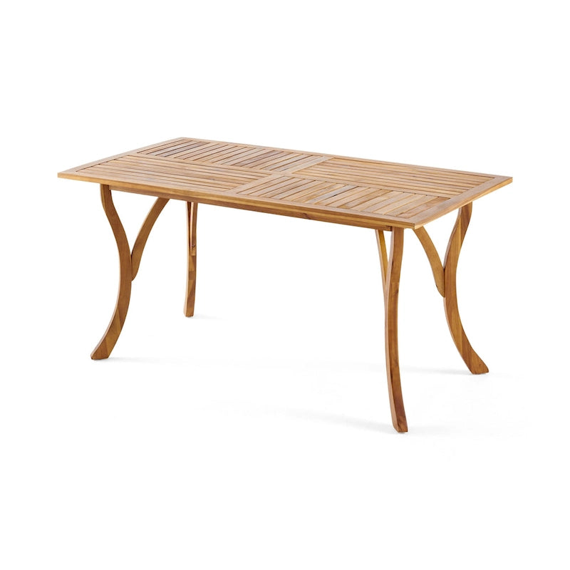 Ensemble de salle à manger d'extérieur 7 pièces en bois d'acacia Holomn avec chaises en corde par Christopher Knight Home