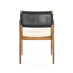 Ensemble de salle à manger d'extérieur 7 pièces en bois d'acacia Holomn avec chaises en corde par Christopher Knight Home