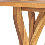 Ensemble de salle à manger d'extérieur 7 pièces en bois d'acacia Holomn avec chaises en corde par Christopher Knight Home