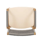 Ensemble de salle à manger d'extérieur 7 pièces en bois d'acacia Holomn avec chaises en corde par Christopher Knight Home