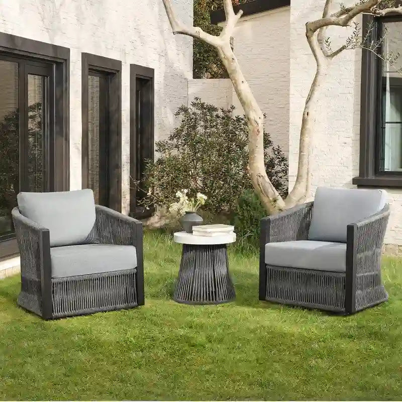 Ensembles de conversation Carlos 3 pièces pour terrasse extérieure