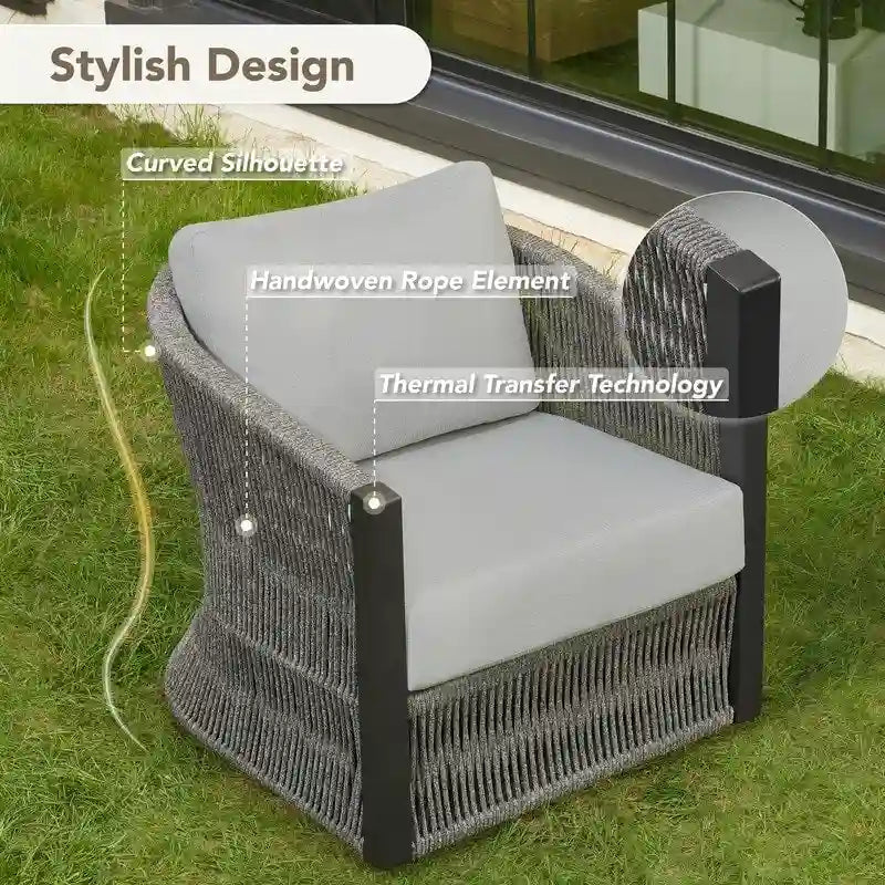 Ensembles de conversation Carlos 3 pièces pour terrasse extérieure