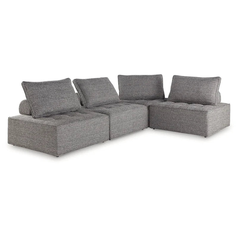 Canapé sectionnel d'extérieur 4 pièces gris Signature Design by Ashley Bree Zee - 114 L x 38 P x 34 H