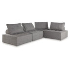 Canapé sectionnel d'extérieur 4 pièces gris Signature Design by Ashley Bree Zee - 114 L x 38 P x 34 H