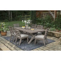 Signature Design by Ashley Hillside Barn Brown/Gray 7-Piece Outdoor Dining Package - 84 W x 42 D x 29 H