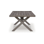 Signature Design by Ashley Ensemble repas d'extérieur 7 pièces Hillside Barn marron/gris - 84 L x 42 P x 29 H
