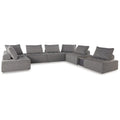 Signature Design by Ashley Bree Zee Gray 8-Piece Outdoor Sectional - 152 W x 152 D x 35 H