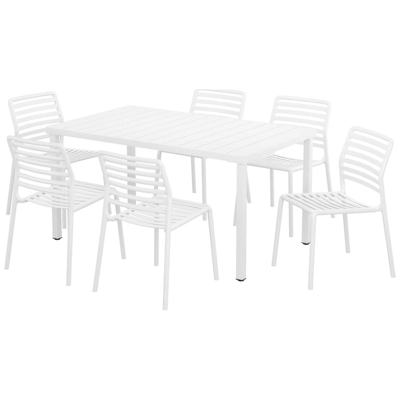 Ensemble de salle à manger rectangulaire extérieur 6 places Frond and Form