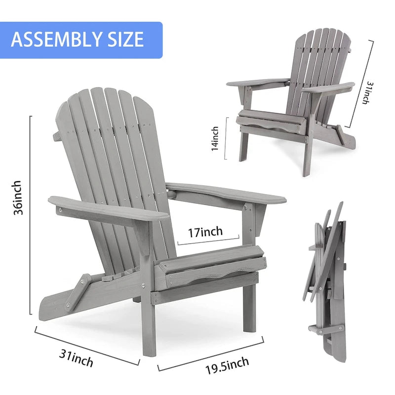 Ensemble de table de bar de patio extérieur, ensemble table et chaises de 5 pièces, ensemble table de bar et tabourets avec chaises Adirondack hautes pour 4