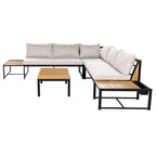Ensemble de canapé d'extérieur 4 pièces avec coussins imperméables
