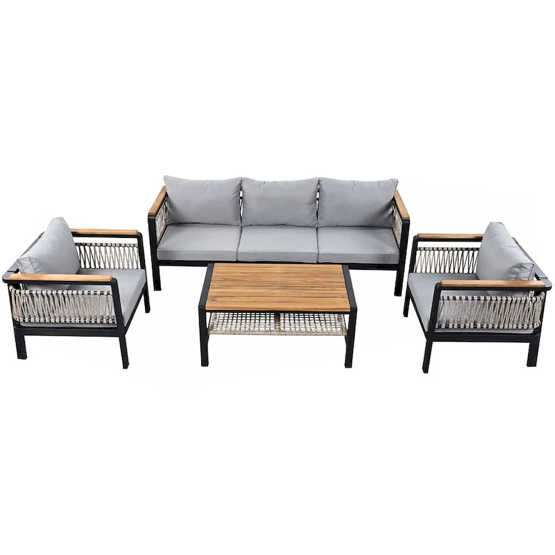 Ensemble de canapé d'angle extérieur 4 pièces