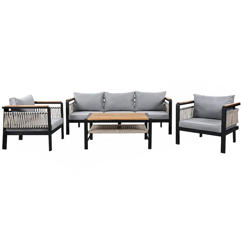 Ensemble de canapé d'angle extérieur 4 pièces