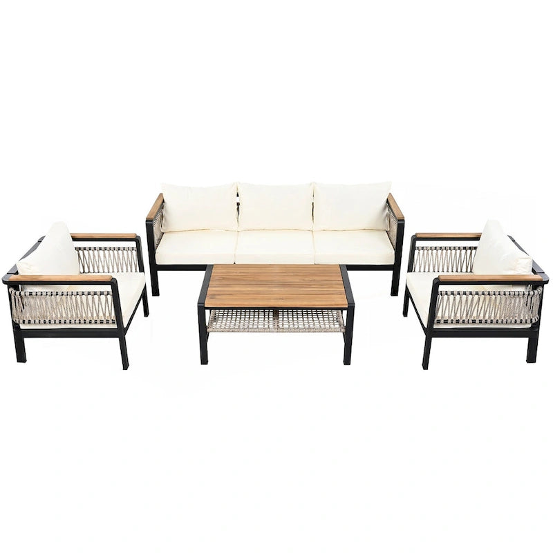 Ensemble de canapé d'angle extérieur 4 pièces