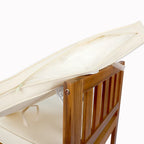 Ensemble de salle à manger d'extérieur 5 pièces en bois d'acacia avec table de 178 cm et 4 chaises finition teck beige avec pieds en fer