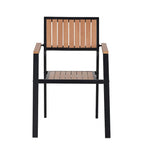 Ensemble de table à manger extensible d'extérieur, ensemble de meubles de patio en bois de 7 pièces avec table à manger rectangulaire et 6 chaises