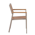 Ensemble de table à manger extensible d'extérieur, ensemble de meubles de patio en bois de 7 pièces avec table à manger rectangulaire et 6 chaises