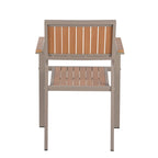 Ensemble de table à manger extensible d'extérieur, ensemble de meubles de patio en bois de 7 pièces avec table à manger rectangulaire et 6 chaises