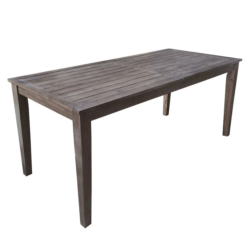 Table et chaises de salle à manger d'extérieur en bois d'acacia, idéales pour la terrasse