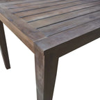 Table et chaises de salle à manger d'extérieur en bois d'acacia, idéales pour la terrasse