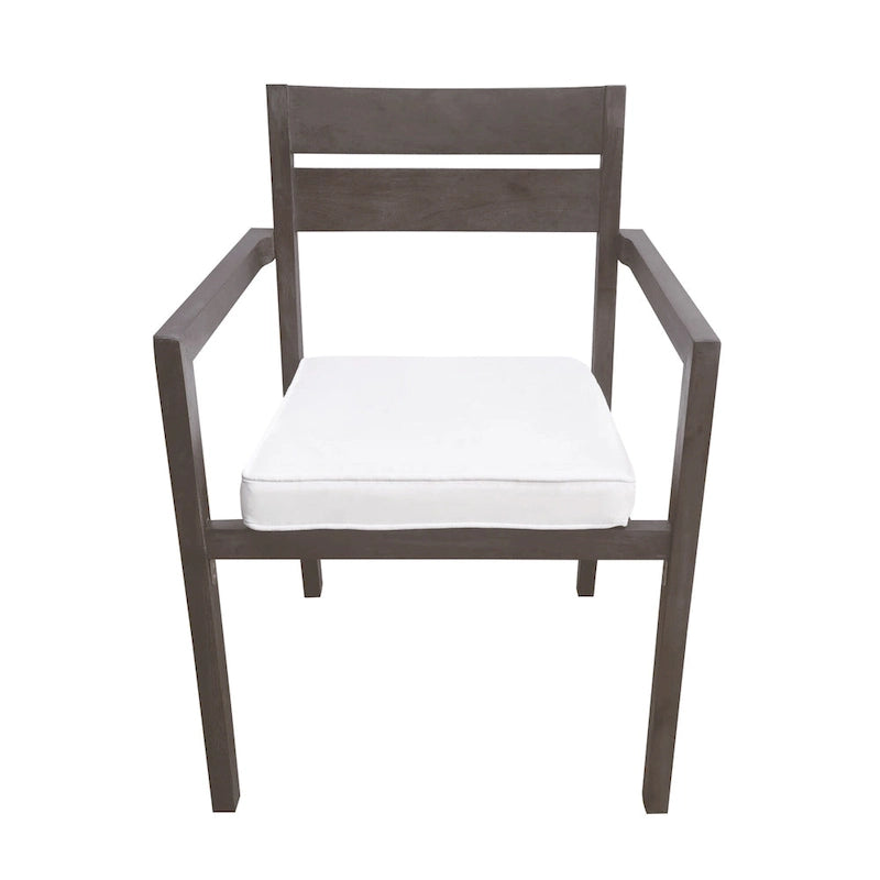 Table et chaises de salle à manger d'extérieur en bois d'acacia, idéales pour la terrasse