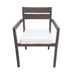 Table et chaises de salle à manger d'extérieur en bois d'acacia, idéales pour la terrasse