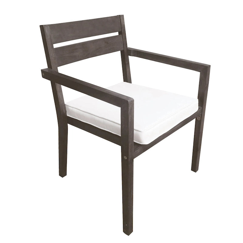 Table et chaises de salle à manger d'extérieur en bois d'acacia, idéales pour la terrasse