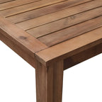 Table et chaises de salle à manger d'extérieur en bois d'acacia, idéales pour la terrasse