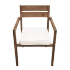 Table et chaises de salle à manger d'extérieur en bois d'acacia, idéales pour la terrasse