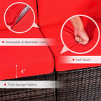 Costway Ensemble de Meubles de Patio 7 pièces avec Foyer au Propane de 50 000 BTU - Voir Détails