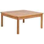 Ensemble de canapé en corde d'extérieur 4 pièces, salon de jardin tout temps avec table en bois d'acacia, canapé simple et pouf.