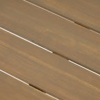 Ensemble de salle à manger/pique-nique rustique 3 pièces pour terrasse extérieure avec 2 bancs, bois d'acacia et cadre en fer