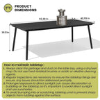 Ensemble de salle à manger d'extérieur 7 pièces avec table en aluminium et chaises en rotin synthétique