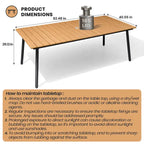 Ensemble de salle à manger d'extérieur 7 pièces avec table en aluminium et chaises en rotin synthétique
