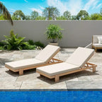 Christopher Knight Home - Lot de 2 chaises longues de jardin en acacia Iran