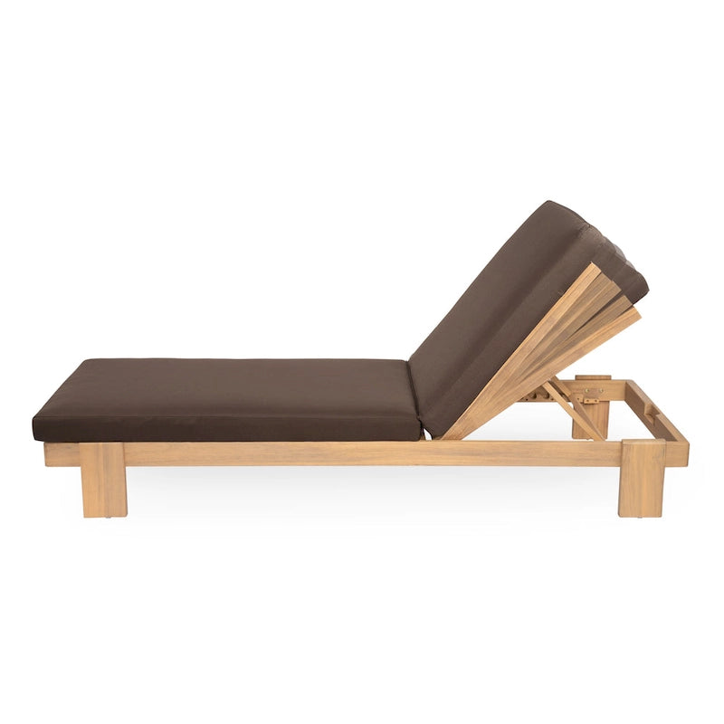 Christopher Knight Home - Lot de 2 chaises longues de jardin en acacia Iran