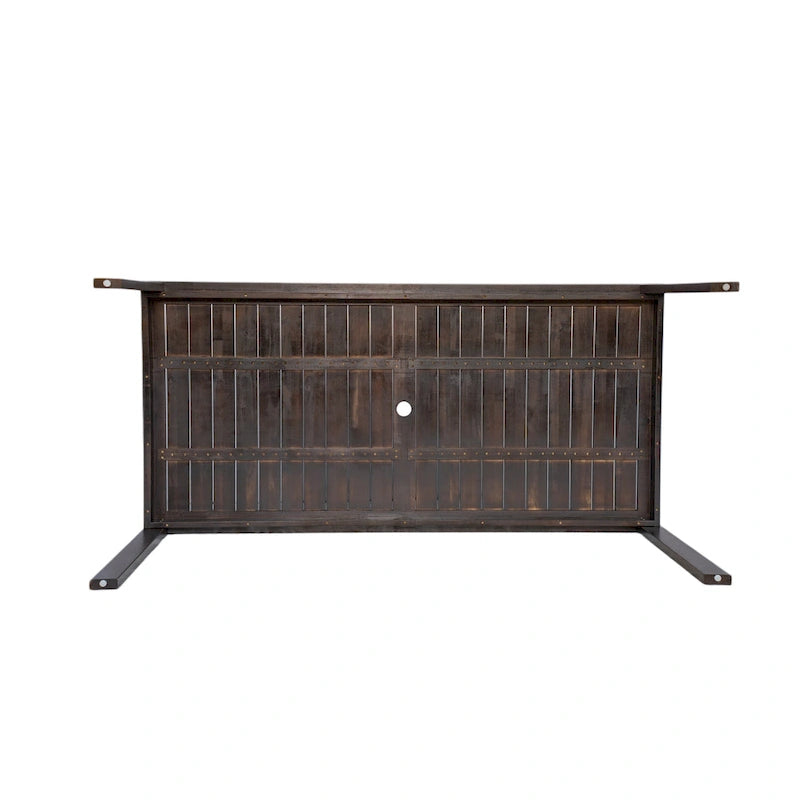 Ensemble repas de jardin 7 pièces, table et 6 chaises avec coussins amovibles pour terrasse et jardin, lot de 7