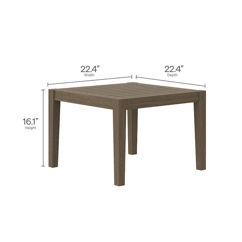 Ensemble de mobilier d'extérieur en teck Northlake de 3 pièces avec chaises longues et table d'appoint