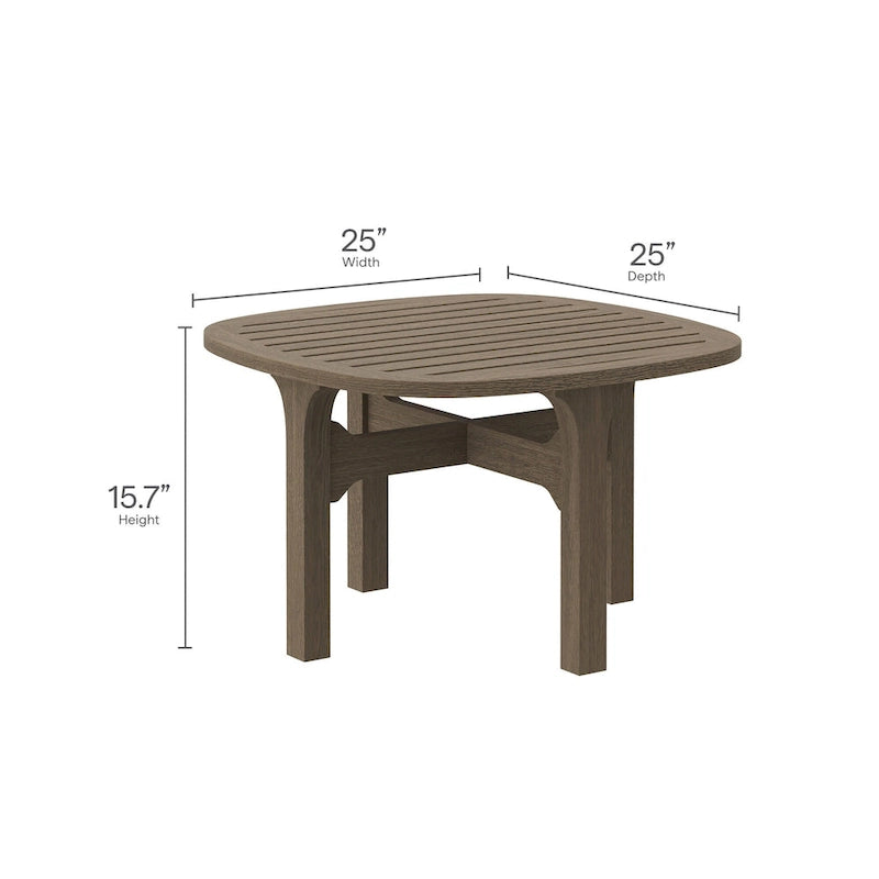 Ensemble de mobilier de patio en bois de teck 3 pièces Saratoga avec chaises longues